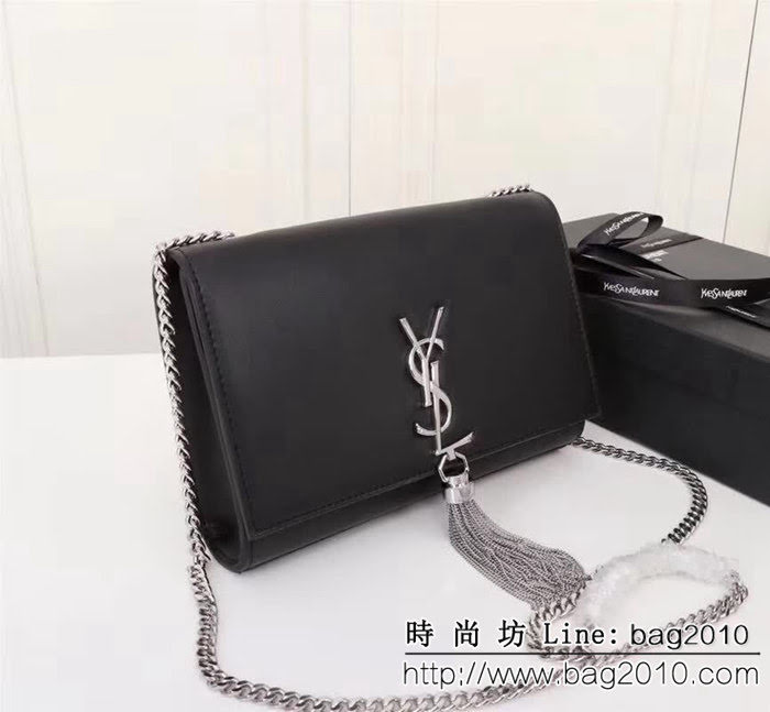 YSL聖羅蘭 經典款 原版南非牛皮 原版五金 鏈條斜挎包 311227 YAS1172
